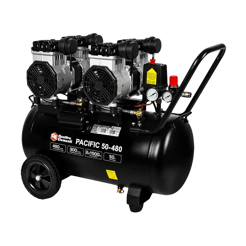 QUATTRO ELEMENTI PACIFIC 50-480 компрессор поршневой безмасляный 915-366