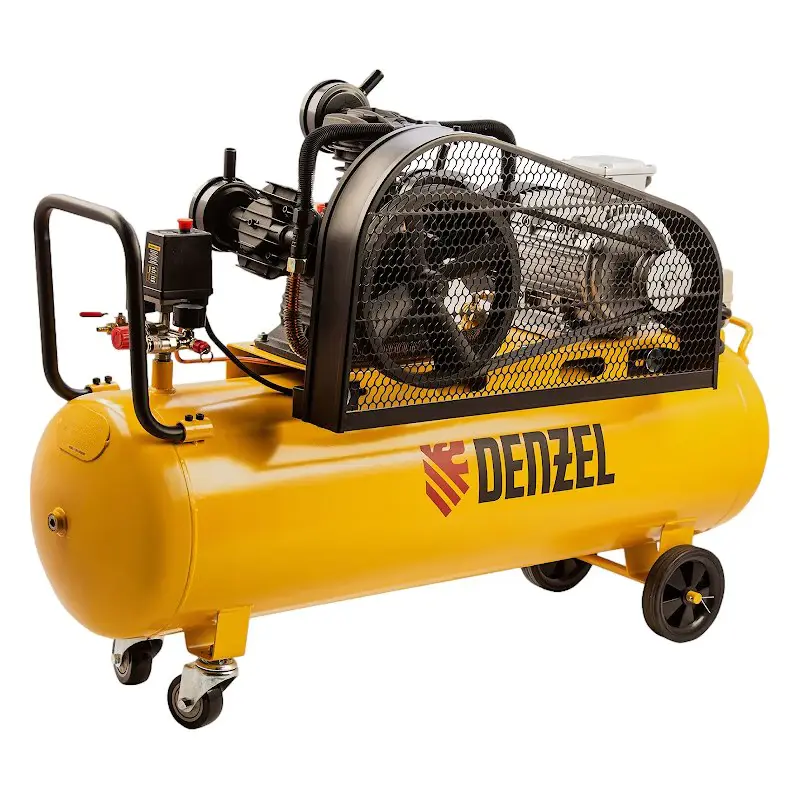 DENZEL BCW3000-T/100 компрессор воздушный 3.0 квт, ременный привод, 100 литров, 520 л/мин 58118