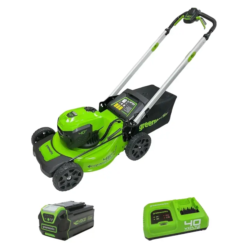 Аккумуляторная газонокосилка Greenworks GD40LM48SPK5 (1 x 5 Ач, Быстрое ЗУ) 2517407U5F