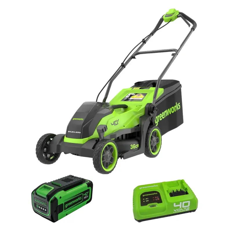 Аккумуляторная газонокосилка Greenworks GD40LM361K8 (1 x 8 Ач, Быстрое ЗУ) 2520807U8F