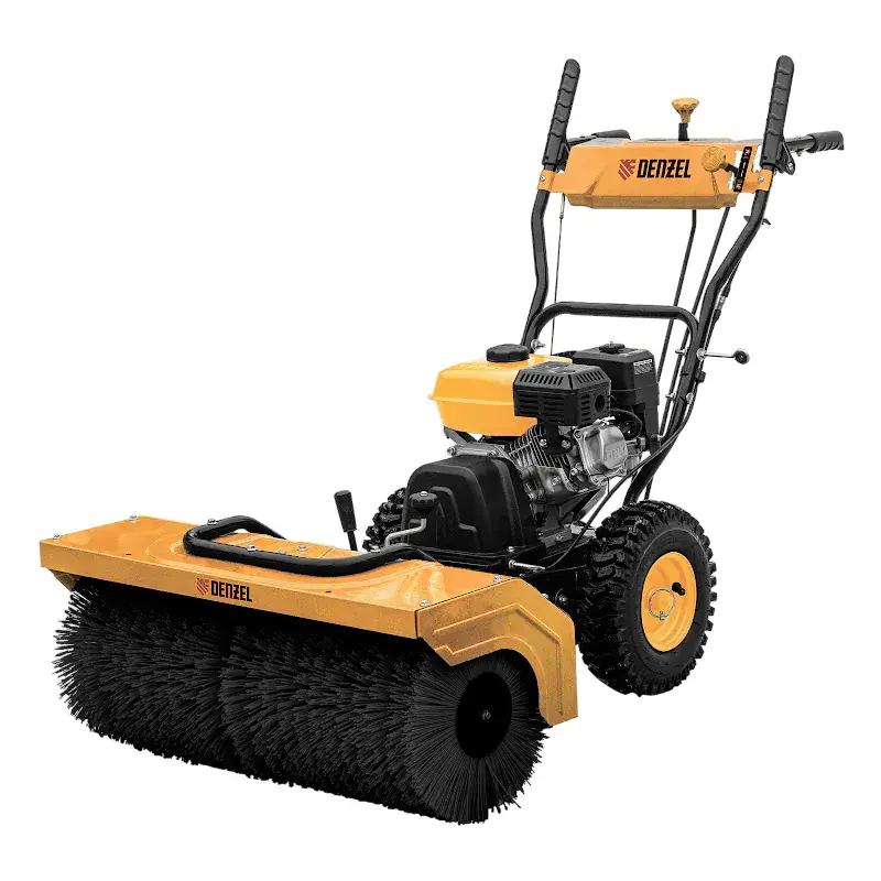 DENZEL SWB-600 снегоуборщик бензиновый со щеткой для подметания 7 л.с. ковш 56 см, выброс 13 м, 6 вперед/2 назад 97661