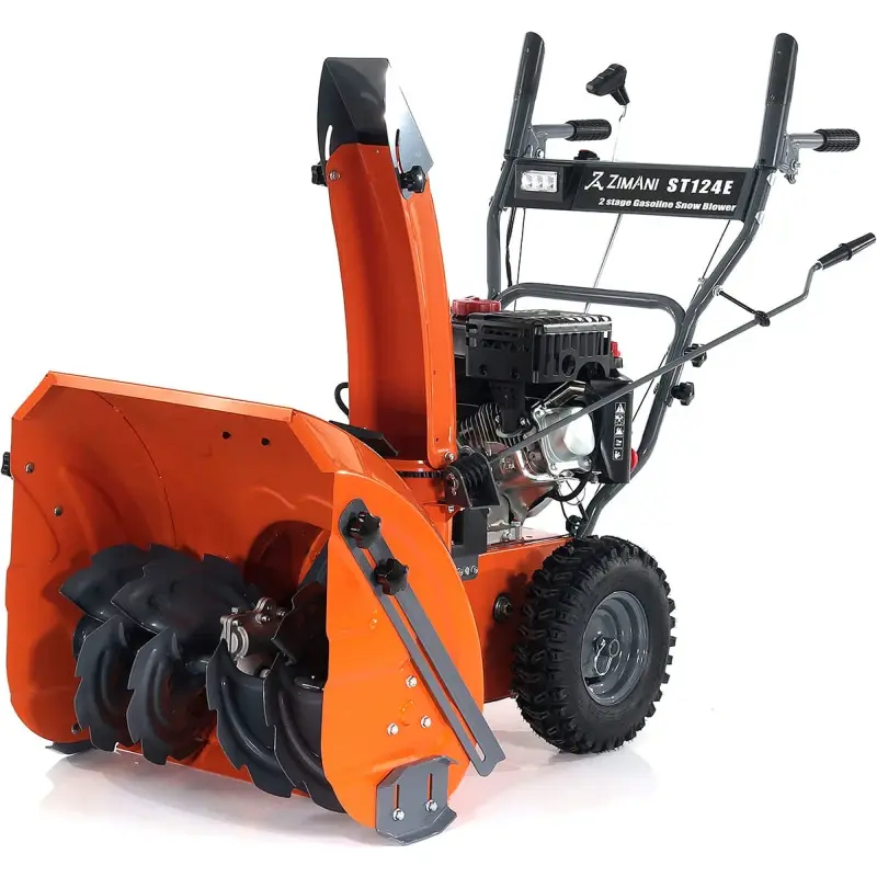 ZimAni ST124E снегоуборщик бензиновый 7 л.с. ковш 61 см, выброс 14 м