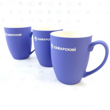 кружки с софт-тач покрытием с логотипом