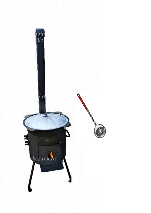 Казан 16л+печь с трубой+шумовка