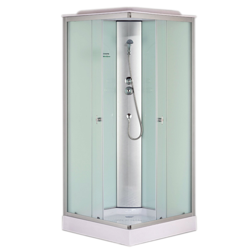 Душевая кабина Loranto CS-6491F 100х100 белая, матовое стекло CS-6411F, 100*100*215