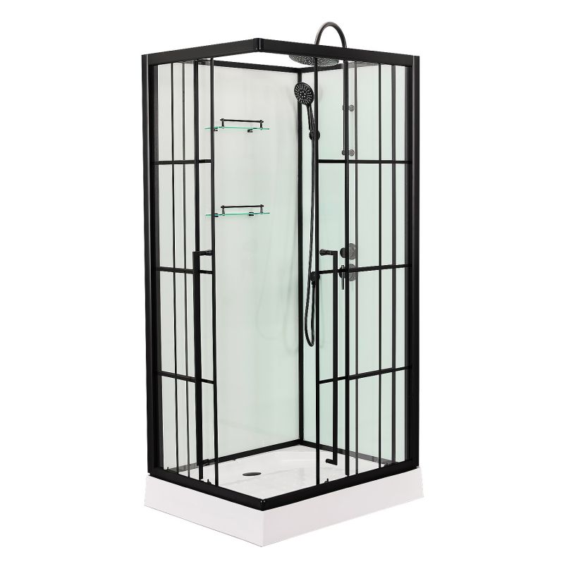 Душевая кабина Loranto 100х100 без крыши, правосторонняя, поддон 14 см CS-3008TM/W-100R