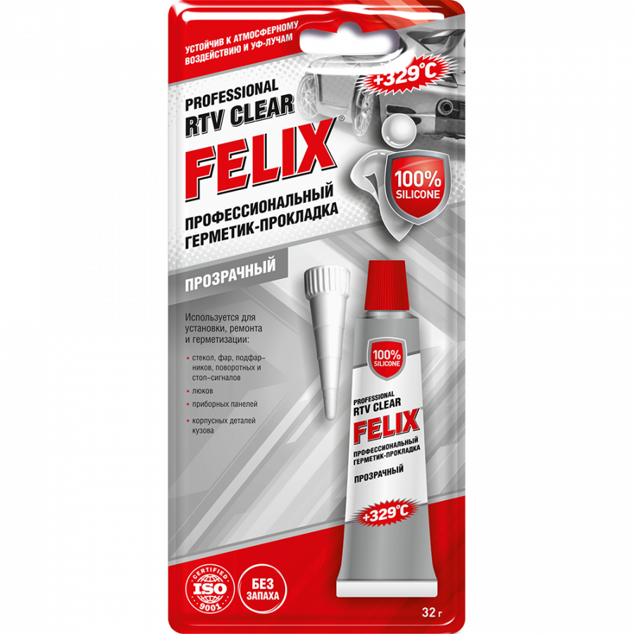 Герметик-прокладка Felix, прозрачный, 32гр