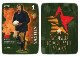 026 - Лев Яшин, Сборная СССР. "World Football Stars". UNCC. Коллекционная карточка Oz