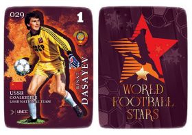 029 - Ринат Дасаев, Сборная СССР. "World Football Stars". UNCC. Коллекционная карточка Oz