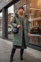 Зимняя куртка удлиненная, арт.28117 [бирюзовый]