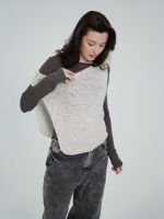 Жилет ассиметричный серый