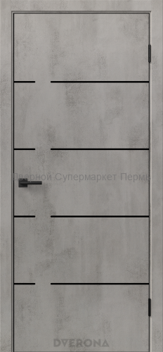 Виста 8.1 Бетон Грей , Светлый с черной кромкой ABS с 4-х сторон.