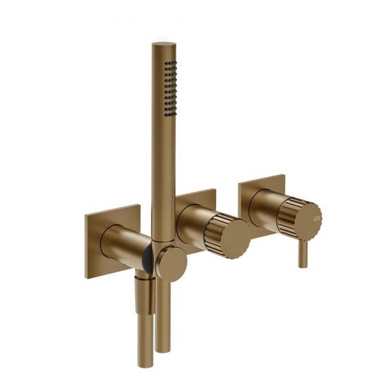 Смеситель для душа Gessi Incastri 75036 встраиваемый с ручным душем и переключателем на 2 источника схема 11