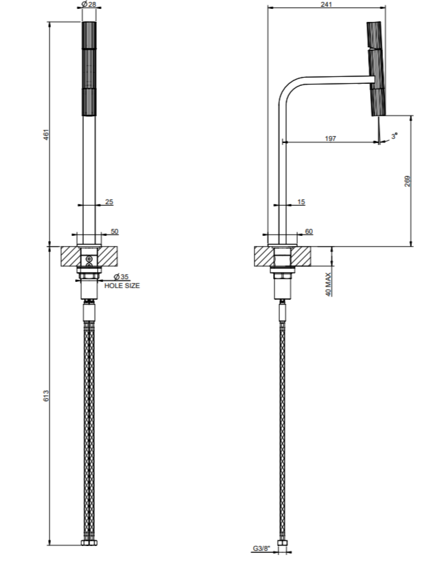 Смеситель для раковины однорычажный Gessi Incastri 75204 высота 46,1 см ФОТО