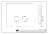 Панель смыва Gessi Incastri 75617 Tece 21,5x14,5 см схема 2
