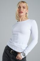 Лонгслив облегающий повседневный skims [белый]