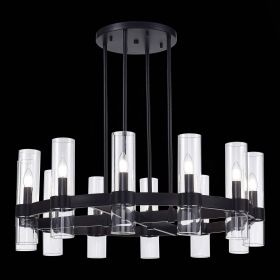 SL1237.403.12 Люстра подвесная ST-Luce Черный/Прозрачный E14 12*15W