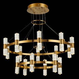 SL6007.203.32 Люстра подвесная ST-Luce Латунь/Прозрачный LED 32*2,5W 4000K