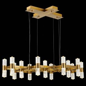 SL6007.203.26 Люстра подвесная ST-Luce Латунь/Прозрачный LED 26*2,5W 4000K