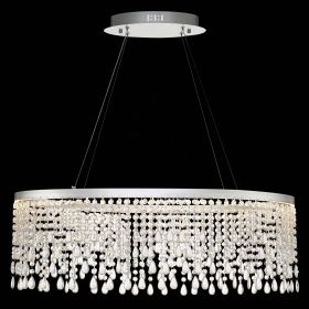 SL6201.103.37 Люстра подвесная ST-Luce Серебристый/Прозрачный LED 1*37W 3000K/4000K/6000K