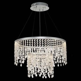 SL6201.103.55 Люстра подвесная ST-Luce Серебристый/Прозрачный LED 1*55W 3000K/4000K/6000K