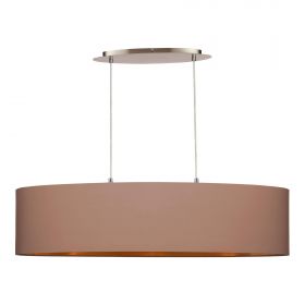 SLE300553-03 Светильник подвесной Никель/Темно-бежевый, Золотистый E27 3*40W