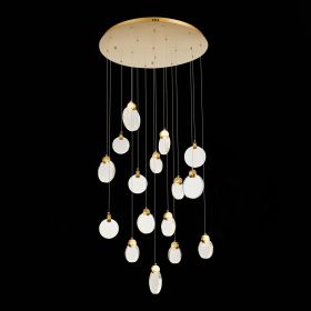 SL6104.203.16 Светильник подвесной ST-Luce Золотистый/Прозрачный,С пузырьками воздуха LED 16*3W 3000