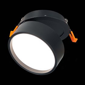 ST651.438.14 Встраиваемый поворотный светильник Черный LED 1*14W 3000K 1 100Lm Ra>90 120° IP20 D105x