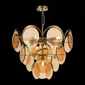 SL1161.333.09 Люстра подвесная ST-Luce Латунь/Янтарный E14 9*60W