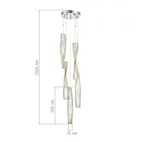 SL6205.103.05 Светильник подвесной ST-Luce Хром/Прозрачный LED 1*55W 4000K