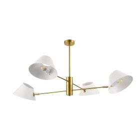 SLE1253-353-04 Светильник подвесной Латунь/Белый E14 4*60W