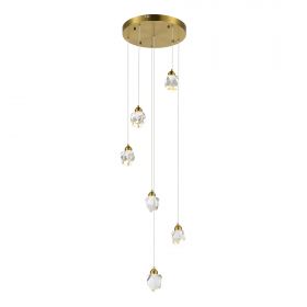 SL6114.203.06 Светильник подвесной ST-Luce Золотистый/Прозрачный LED 6*3W 3000K