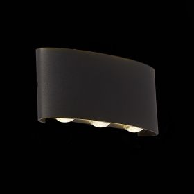 SL089.401.06 Светильник уличный настенный ST-Luce Черный кварцевый LED 6*1W 4000K