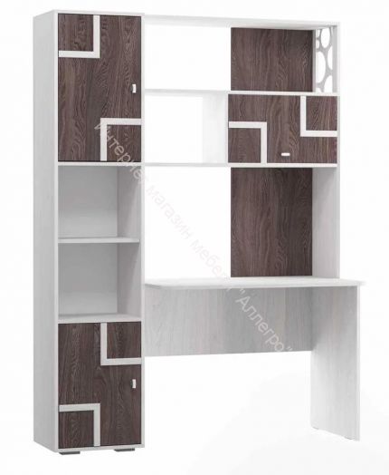 Стол письменный Омега 16 с надстройкой ЛДСП