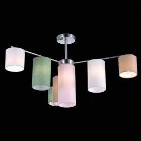 SLE300602-07 Светильник потолочный Хром/Белый, Бежевый, Зеленый E14 7*40W.