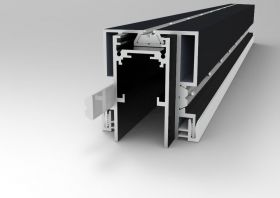 ST003.429.01 Профиль для SKYLINE 48 с демпф. системой в натяжной потолок (ПВХ+ТКАНЬ) ST-Luce Черный.