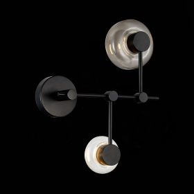 SL6005.401.02 Светильник настенный ST-Luce Черный/Дымчатый, Прозрачный LED 2*3W 3000K.