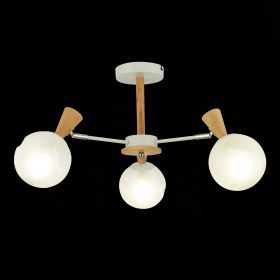 SLE220702-03 Светильник потолочный Белый, Светлое дерево/Белый E14 3*40W.