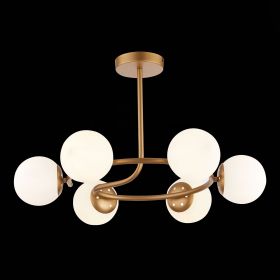 SLE220602-06 Светильник потолочный Золотистый/Белый E14 6*40W.