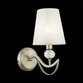 SLE111201-01 Светильник настенный Никель, прозрачный/Белый E14 1*40W.