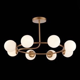 SLE220602-08 Светильник потолочный Золотистый/Белый E14 8*40W.