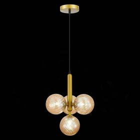 SLE220323-04 Светильник подвесной Золото/Янтарный G9 4*5W 4000K.