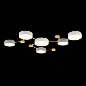 SLE600102-06 Светильник потолочный Золотистый, Светлое дерево/Белый, Серый LED 6*15W 4000K.