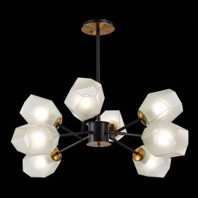 SLE205102-08 Светильник потолочный Латунь, Черный/Белый E27 8*60W.