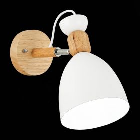 SLE103801-01 Светильник настенный Светлое дерево, Белый/Белый E27 1*60W.