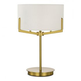 SLE3010-304-02 Светильник настольный Латунь/Белый E27 2*60W.