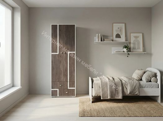 Шкаф 2-х дверный для одежды Омега 16