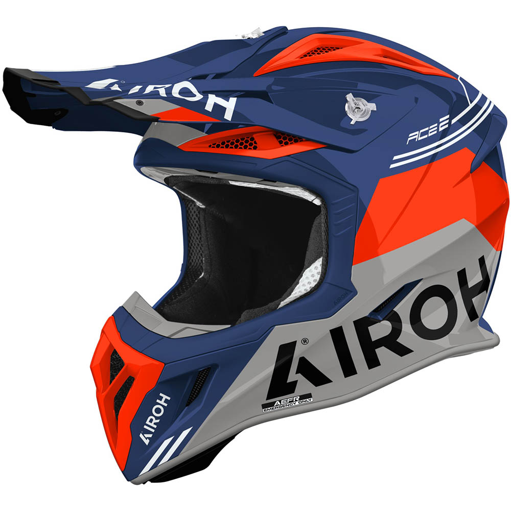 Airoh Aviator Ace 2 Fury Cerulean Gloss шлем для мотокросса и эндуро