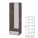 Шкаф 2-х дверный для белья Омега 18