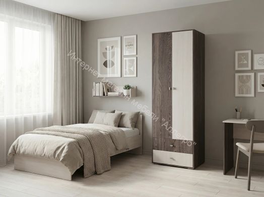 Шкаф 2-х дверный для белья Омега 18